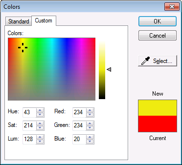 Editing Color Values